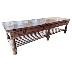 Exceptional Large 18th-19th Century English Work Dining Table