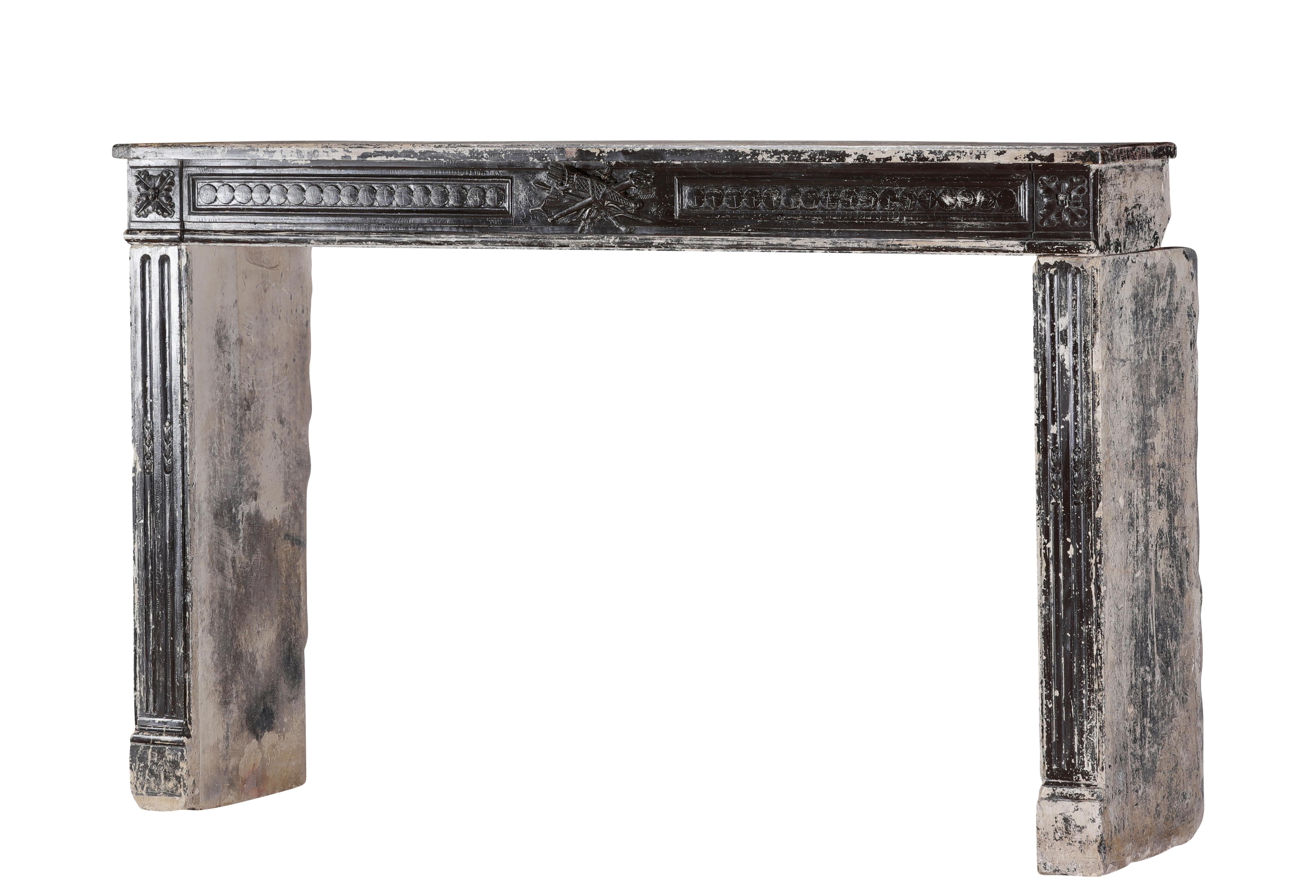 Exceptional Large 18th Century French Directoire Period Fireplace Mantel For Sale 6