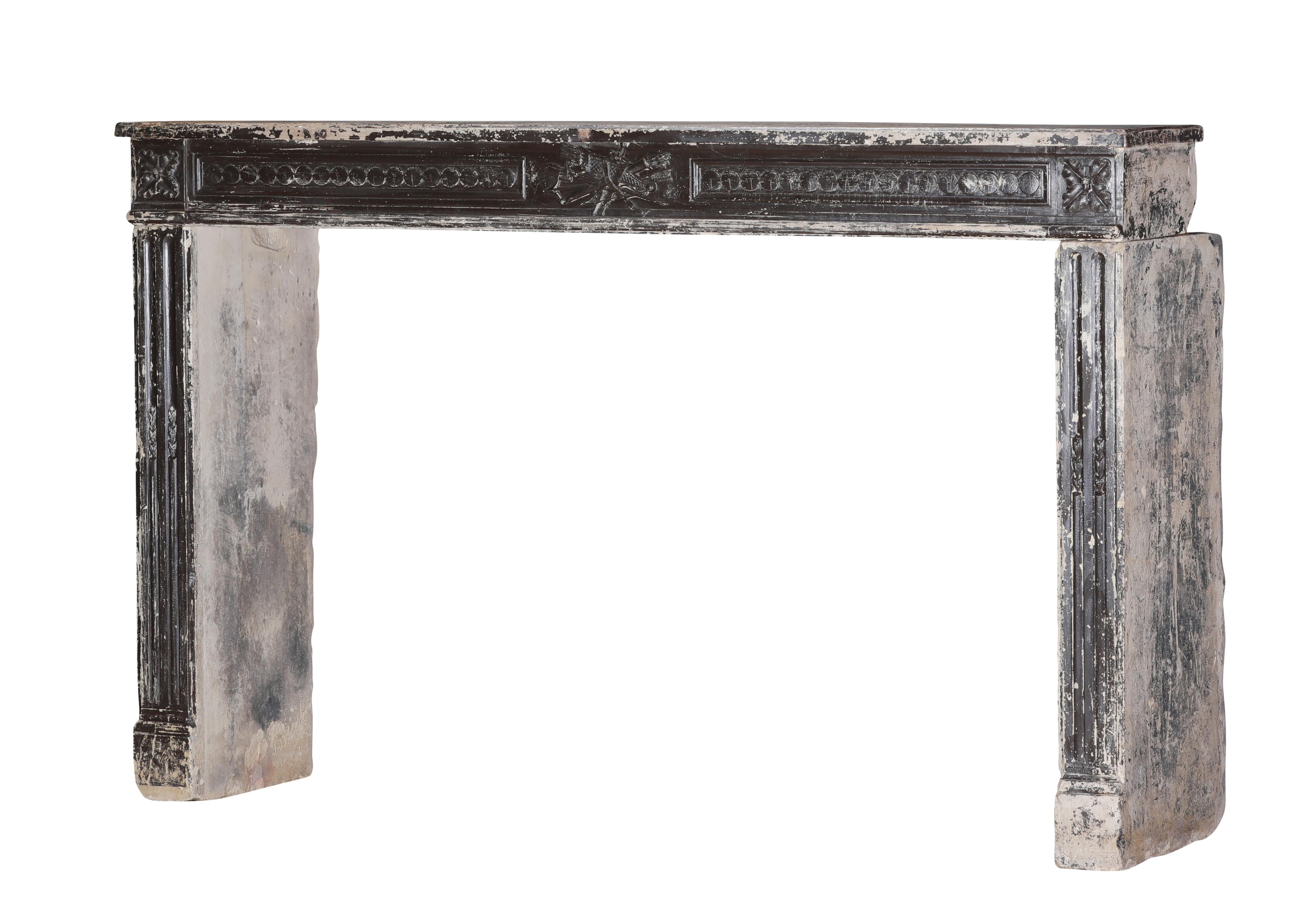 Exceptional Large 18th Century French Directoire Period Fireplace Mantel For Sale 7