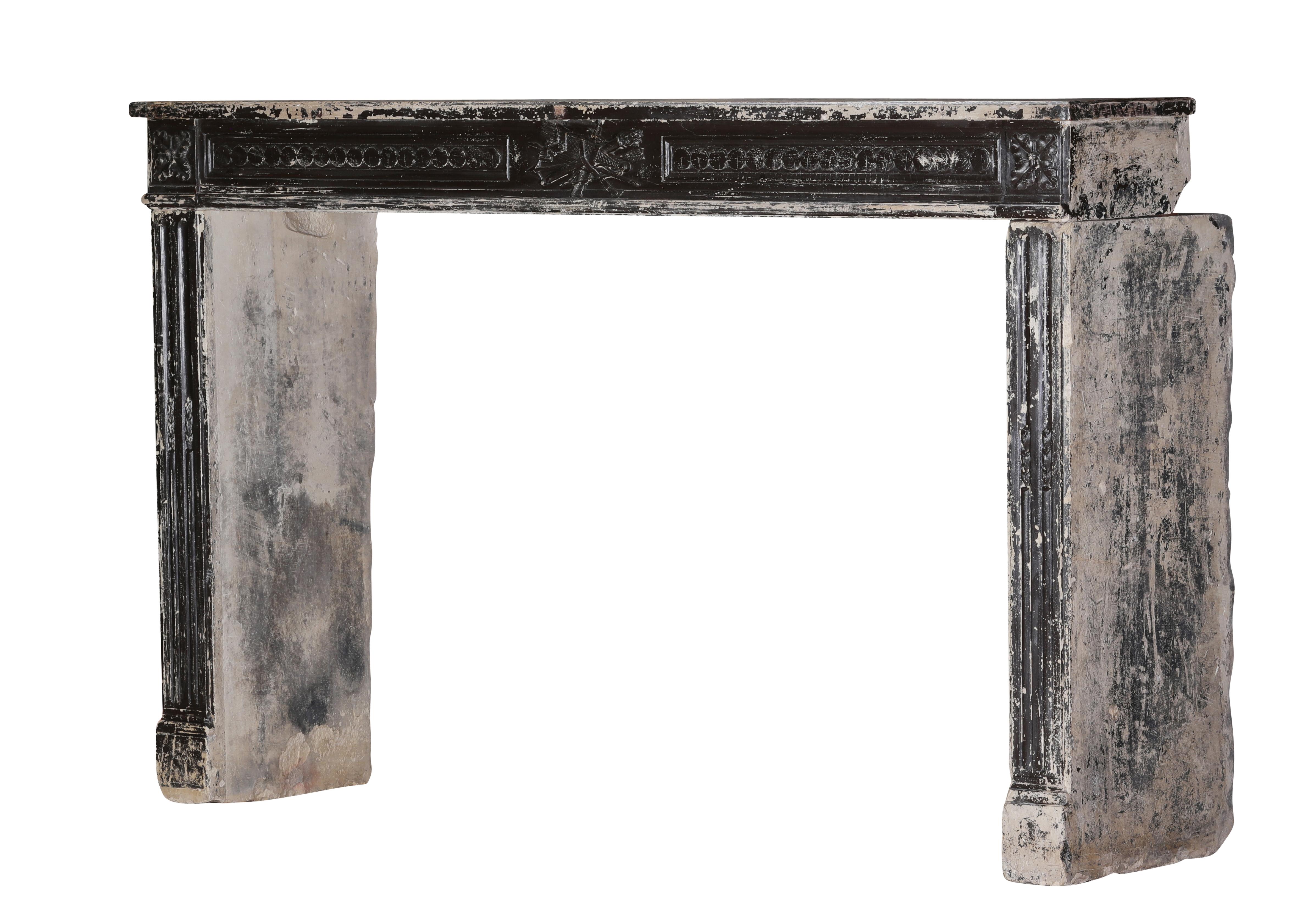 Exceptional Large 18th Century French Directoire Period Fireplace Mantel For Sale 8