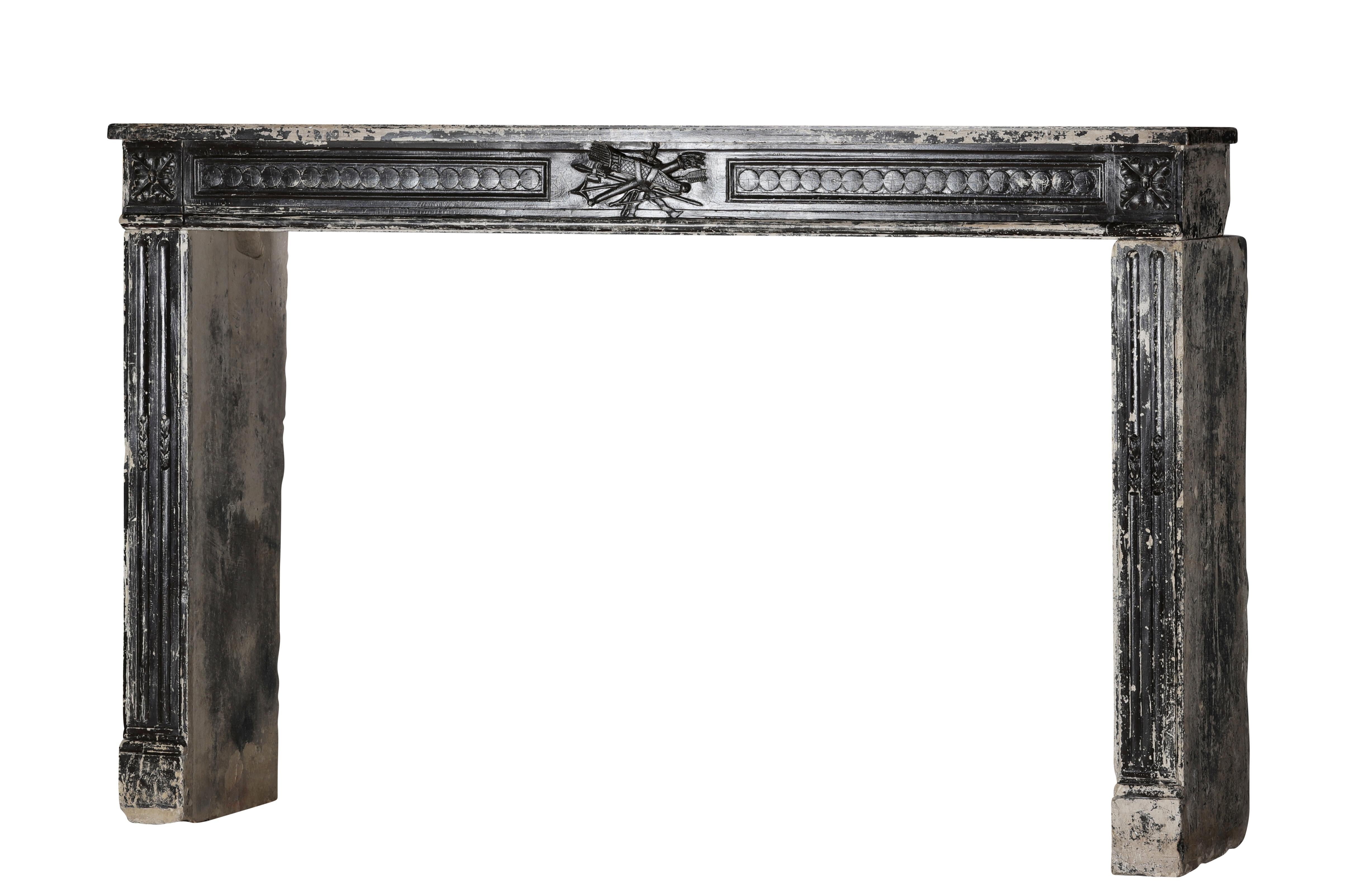 Exceptional Large 18th Century French Directoire Period Fireplace Mantel For Sale 9