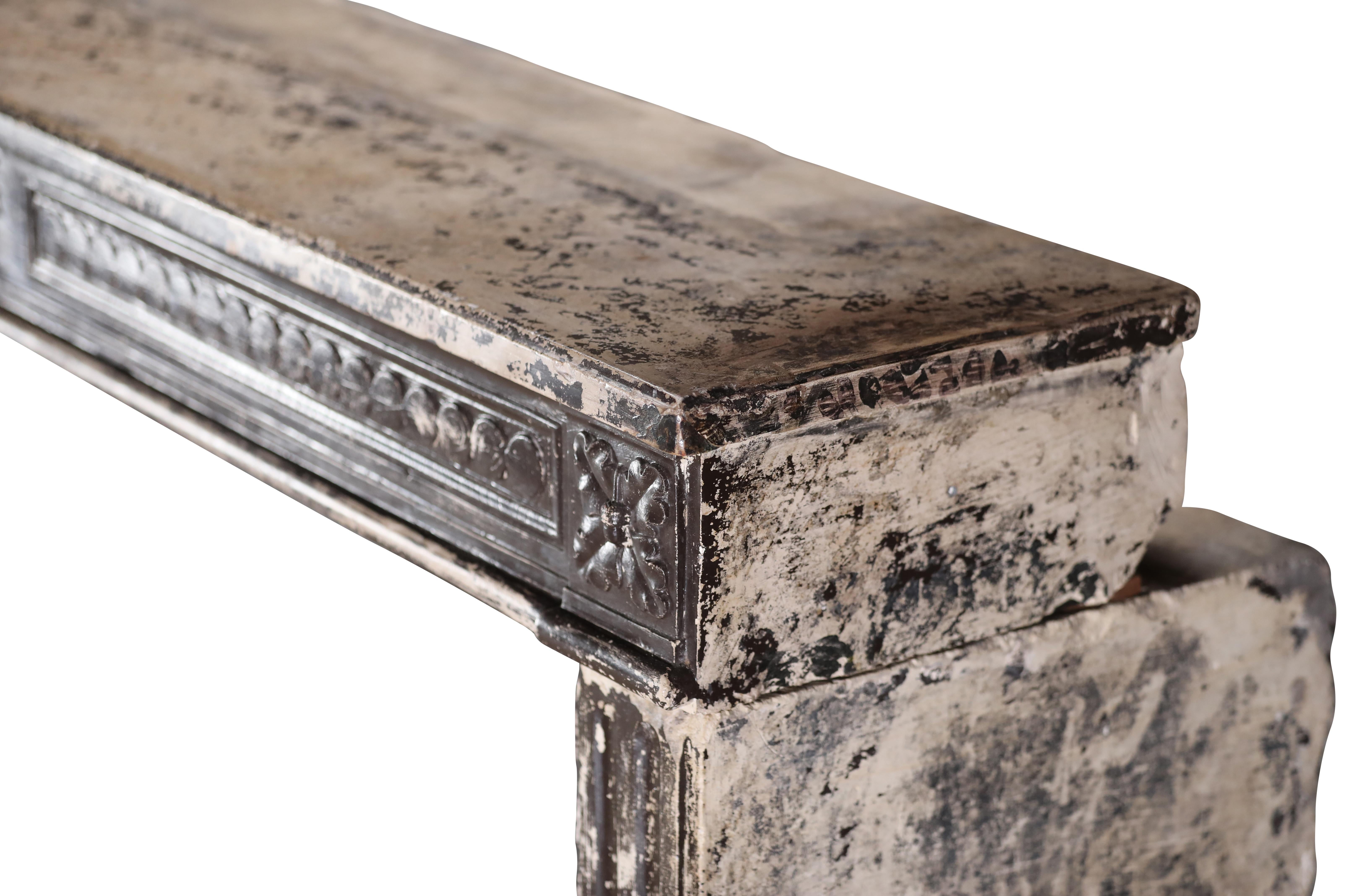 Exceptional Large 18th Century French Directoire Period Fireplace Mantel For Sale 11