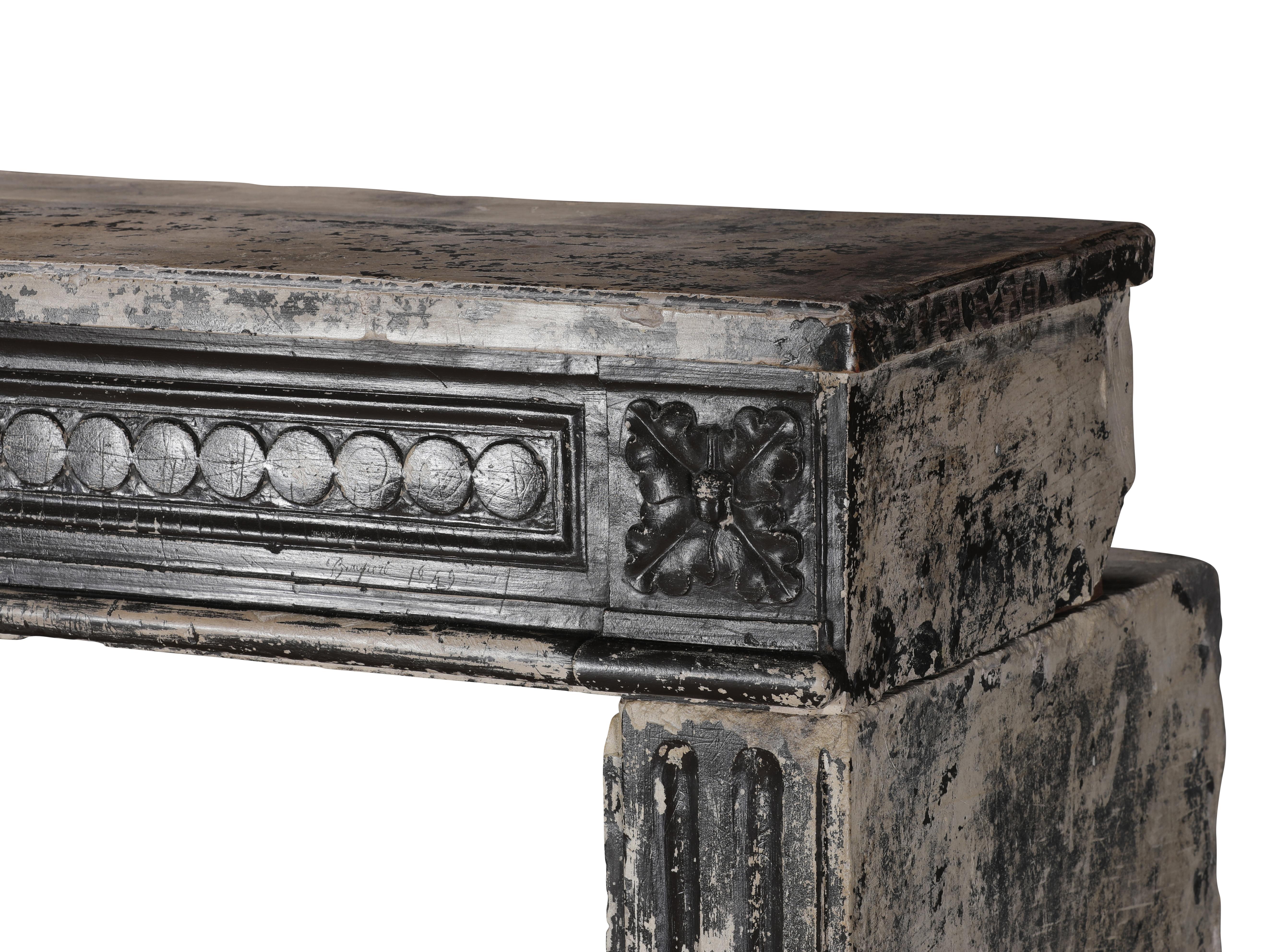 Exceptional Large 18th Century French Directoire Period Fireplace Mantel For Sale 1
