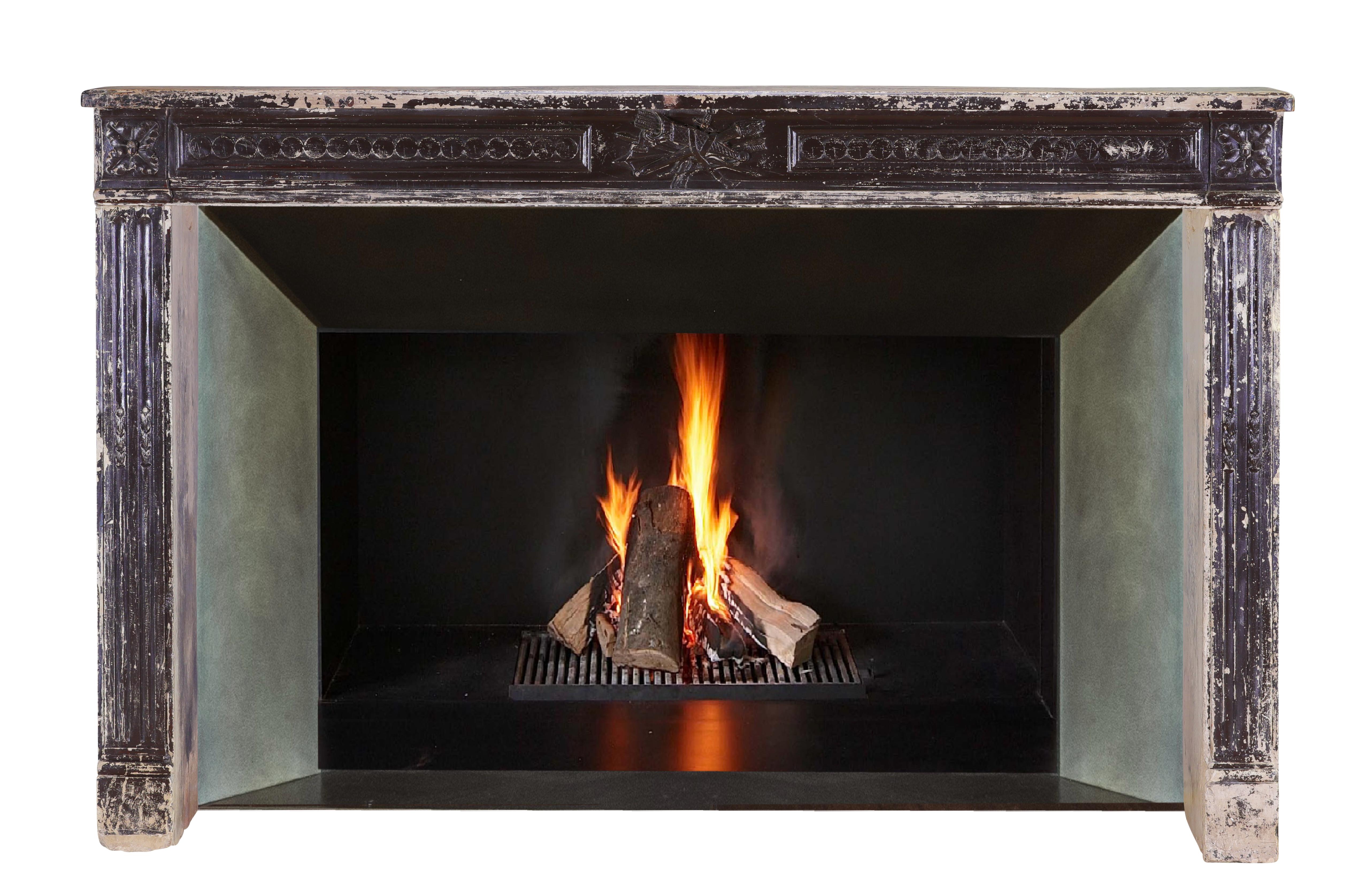 Exceptional Large 18th Century French Directoire Period Fireplace Mantel For Sale 4