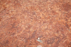 Exceptional Large 19th-Century French Butcher Table with Rose Marble Top
