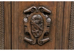 Exceptional Large Antique Italian Renaissance Cabinet With Heraldic Crest