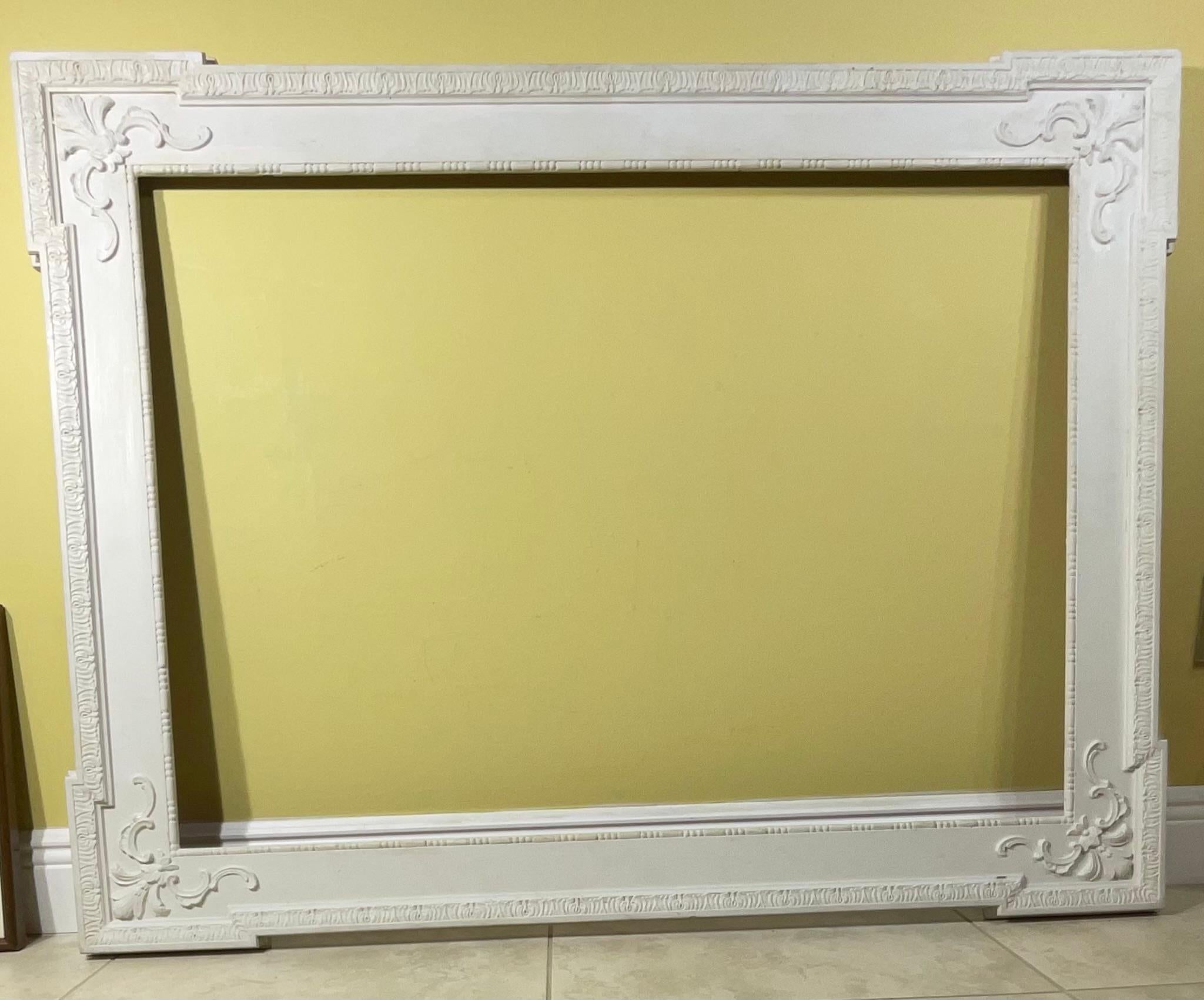 Exceptional Large Antique Ornate Wood Picture/Mirror Frame - 19th Century For Sale 9