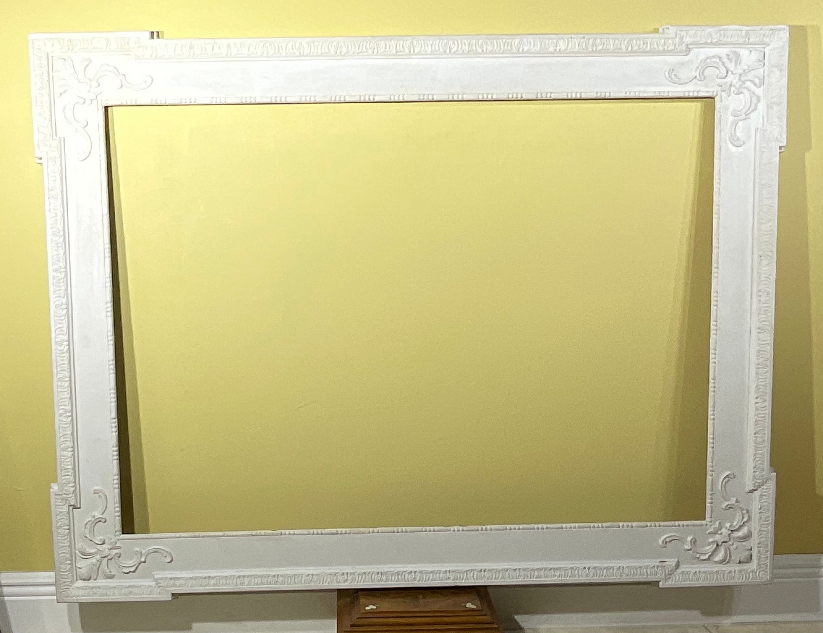 


 Exceptional Antique Ornate Wood Picture/Mirror Frame - 19th Century 
This is a rare opportunity to acquire a solid wood antique frame that commands attention. Originally commissioned to house a grand 19th-century painting, this piece offers both