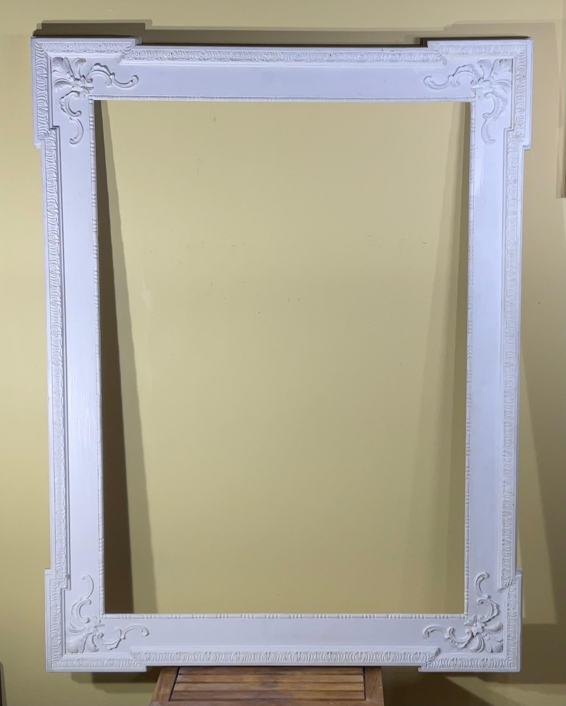 American Exceptional Large Antique Ornate Wood Picture/Mirror Frame - 19th Century For Sale