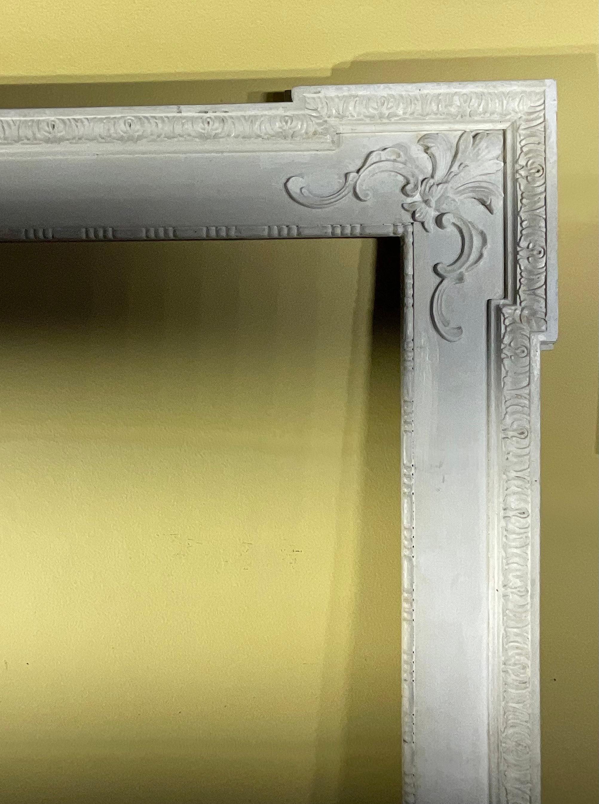 Gesso Exceptional Large Antique Ornate Wood Picture/Mirror Frame - 19th Century For Sale