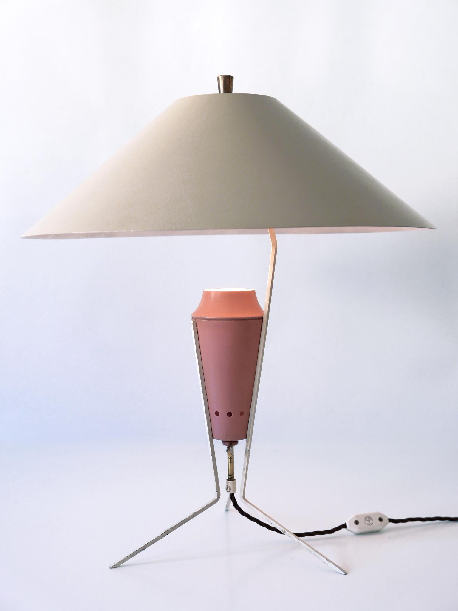 Große und elegante Mid-Century-Modern-Tischlampe, Deutschland 1950er Jahre, außergewöhnlich im Angebot 6