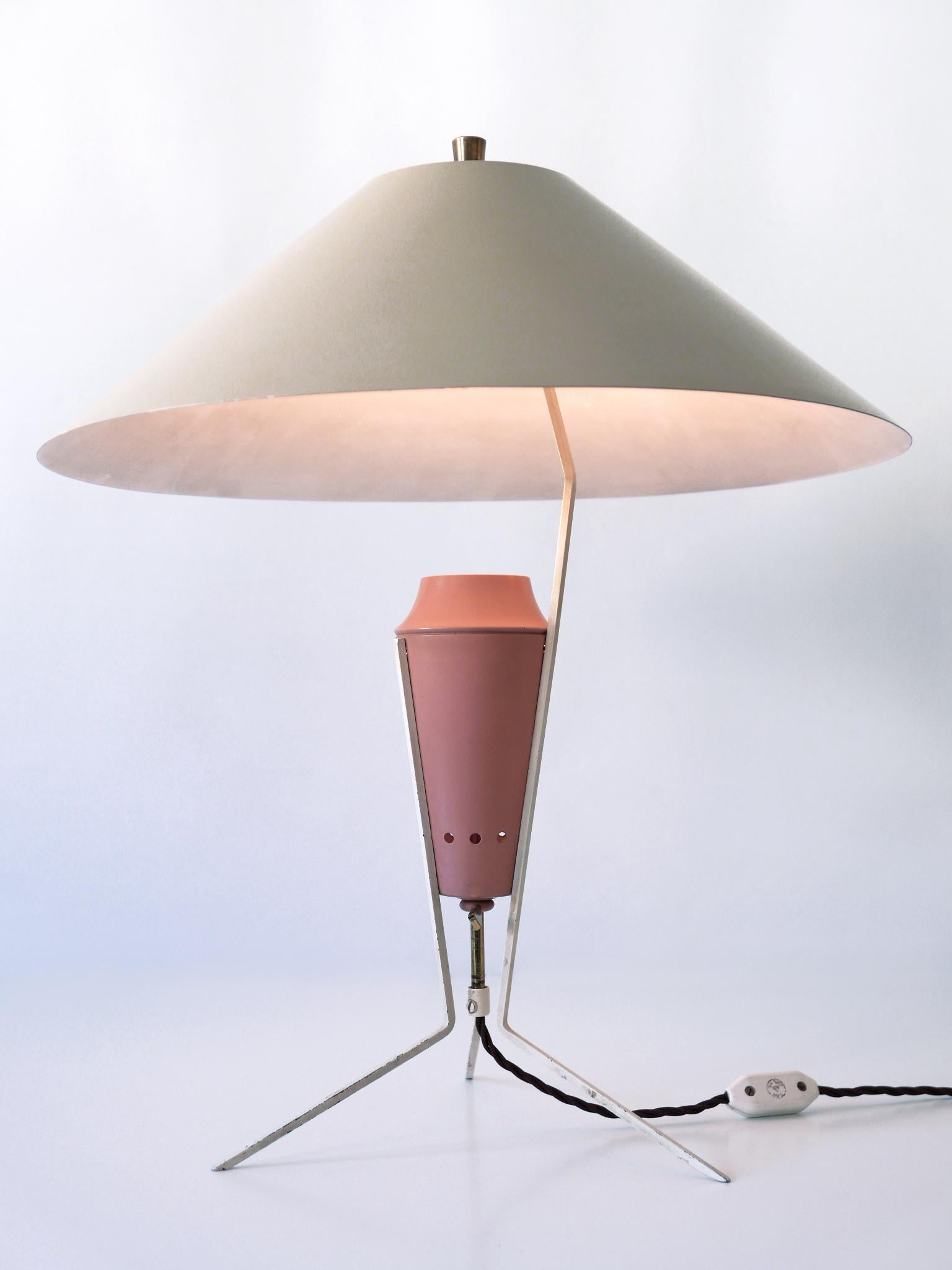 Exceptional Large & Elegant Mid Century Modern Table Lamp Germany 1950s For Sale 7