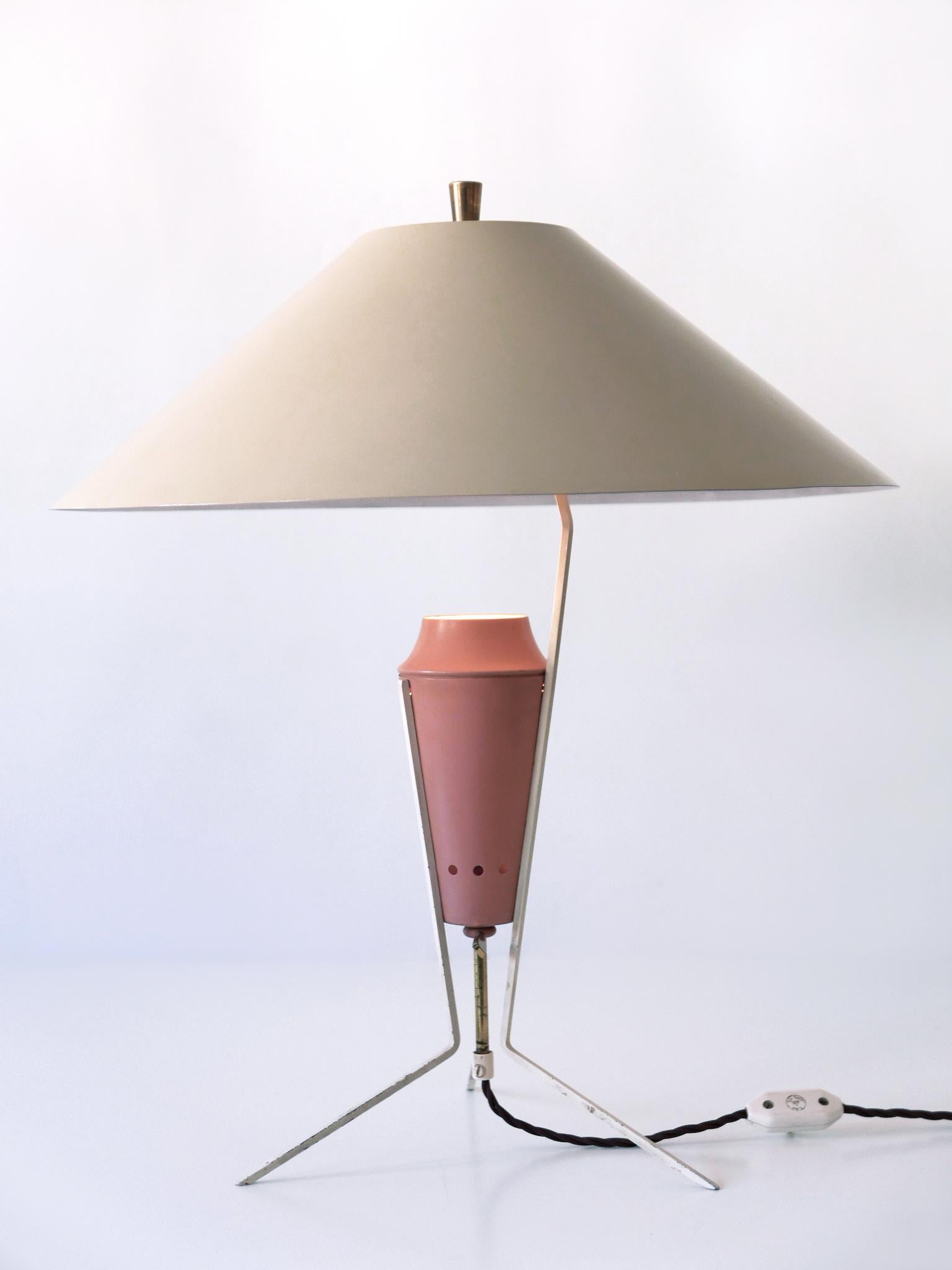 Mid-Century Modern Exceptional Large & Elegant Mid Century Modern Table Lamp Germany 1950s For Sale
