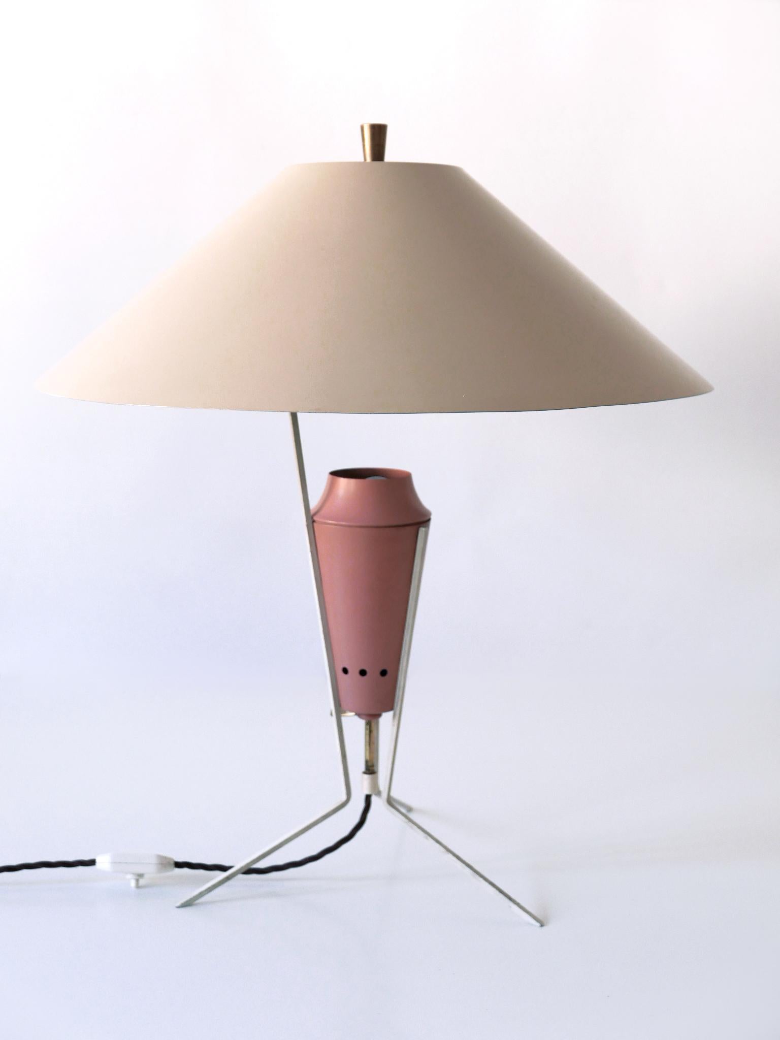 Exceptional Large & Elegant Mid Century Modern Table Lamp Germany 1950s For Sale 1