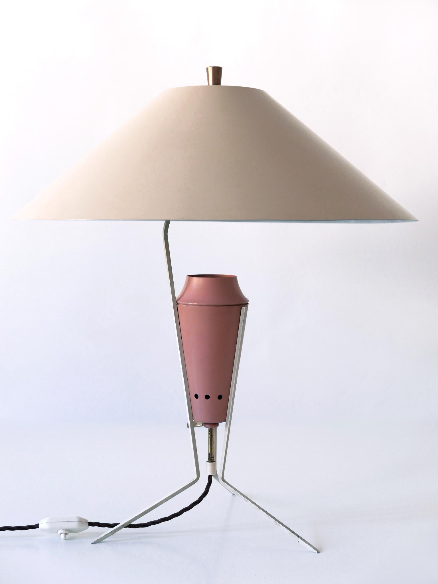 Exceptional Large & Elegant Mid Century Modern Table Lamp Germany 1950s For Sale 2