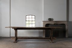 Exceptional Large French Montagnard Trestle Table, 18th Century