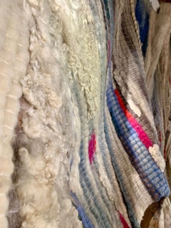 Exceptional Large French Organic Sculptural Tapestry, signed, 1982.