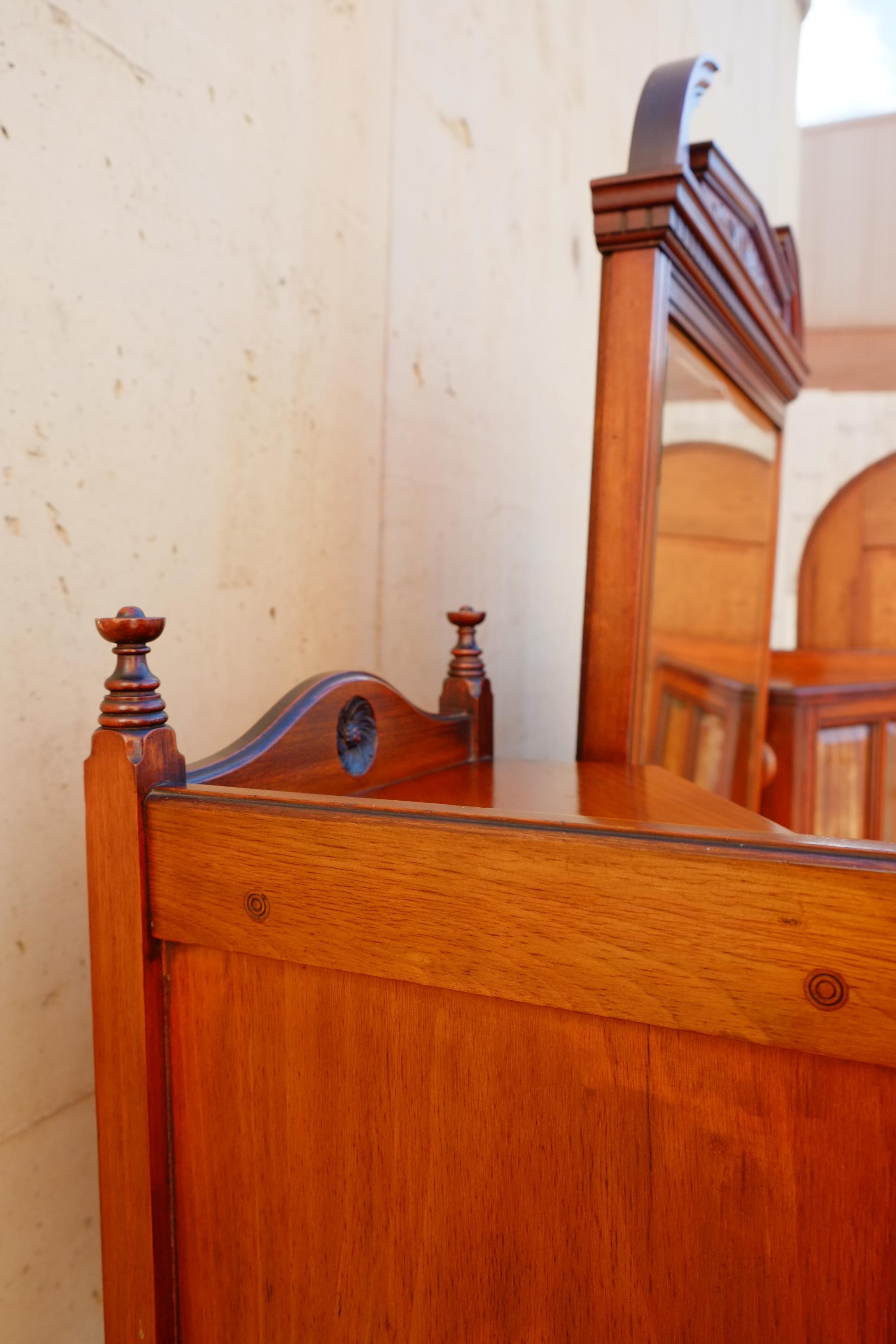 Exceptional Large Gothic English Victorian Burr Walnut Dressing Table Vanity For Sale 13
