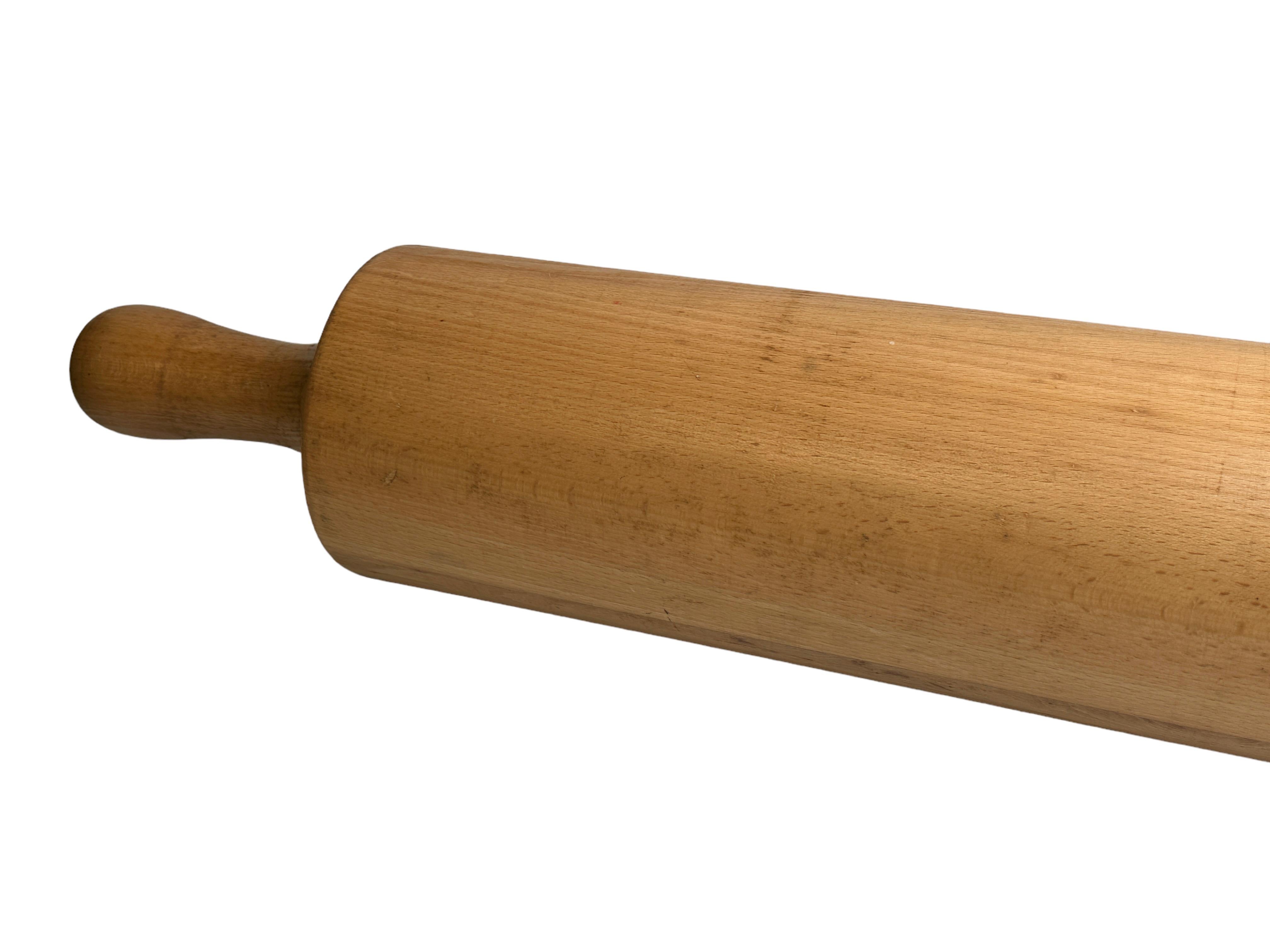 Austrian Exceptional Large Heavy Rolling Pin, Bakery Decoration Vintage 1960s Austria For Sale