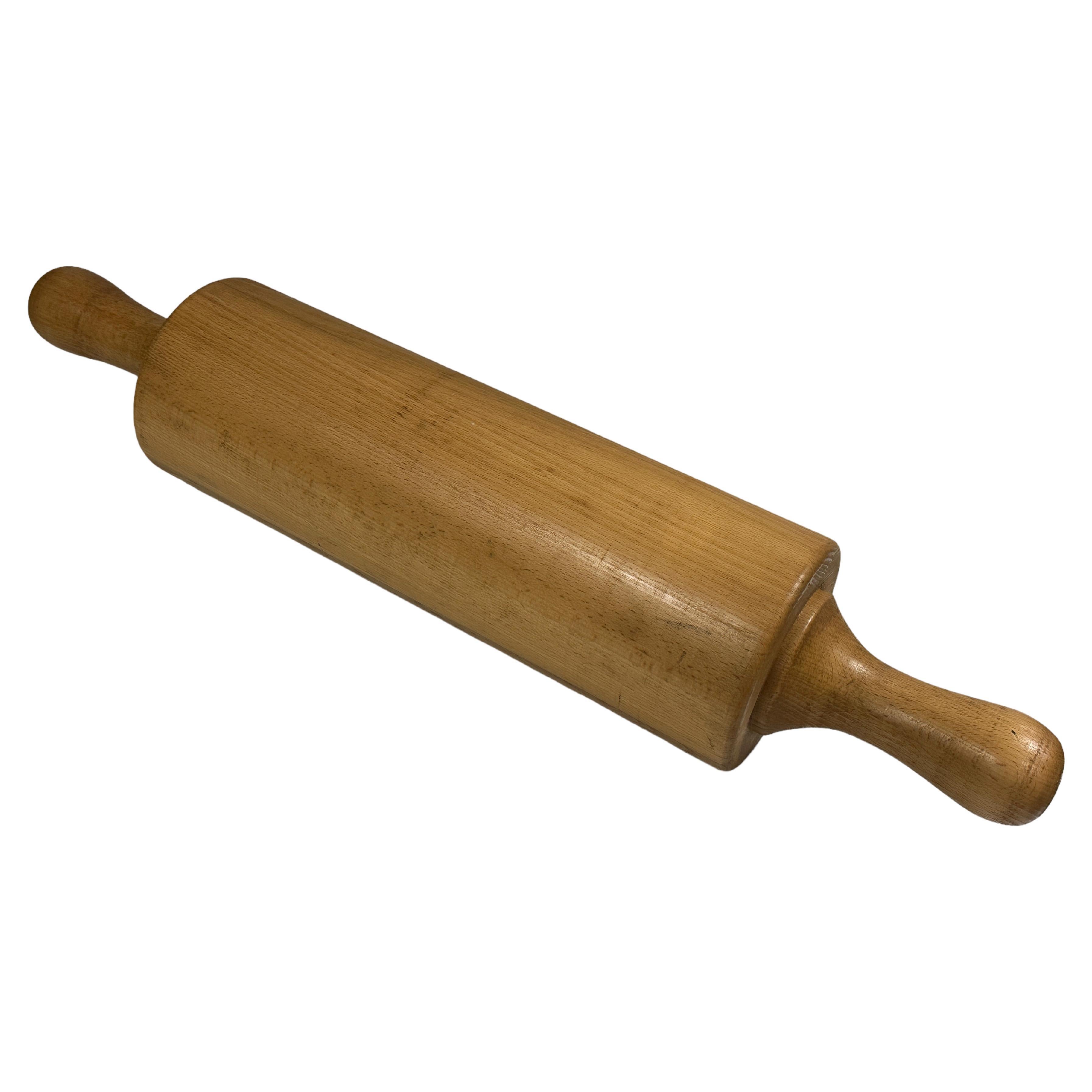 Exceptional Large Heavy Rolling Pin, Bakery Decoration Vintage 1960s Austria For Sale