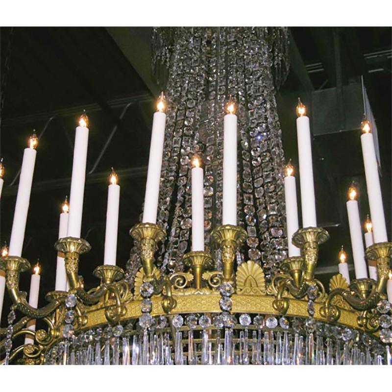 Exceptional Large Louis XVI Crystal and Bronze Chandelier 2