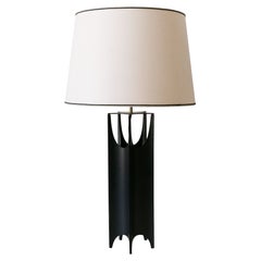 Exceptionnelle et grande lampe de bureau brutaliste mi-siècle moderne, Italie, années 1960