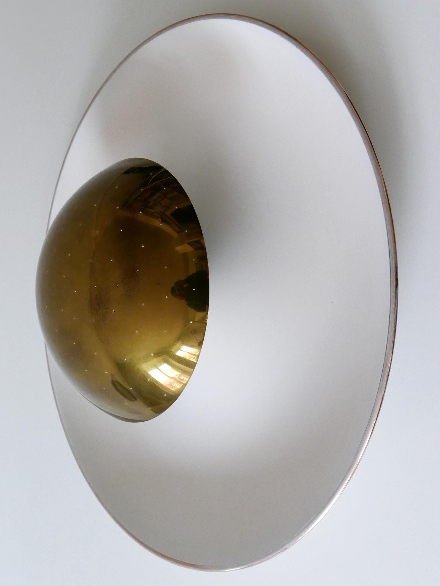 Rare & Large Mid Century Flush Mount or Sconce by Bünte Remmler Germany 1950s For Sale 4