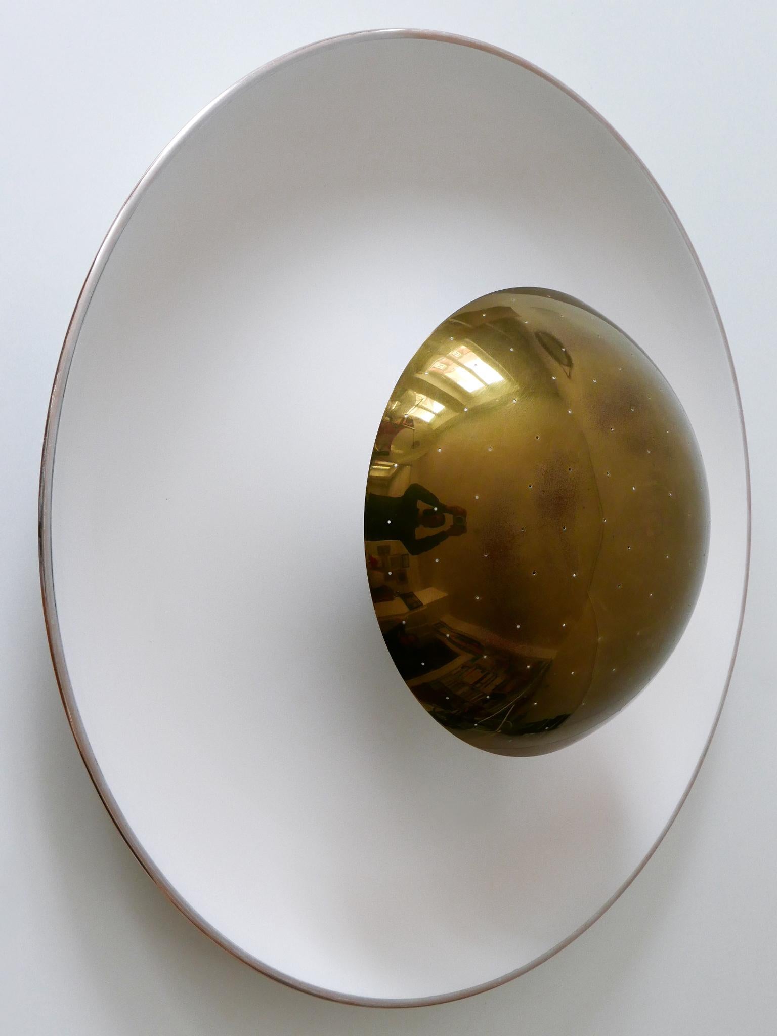 Rare & Large Mid Century Flush Mount or Sconce by Bünte Remmler Germany 1950s For Sale 6