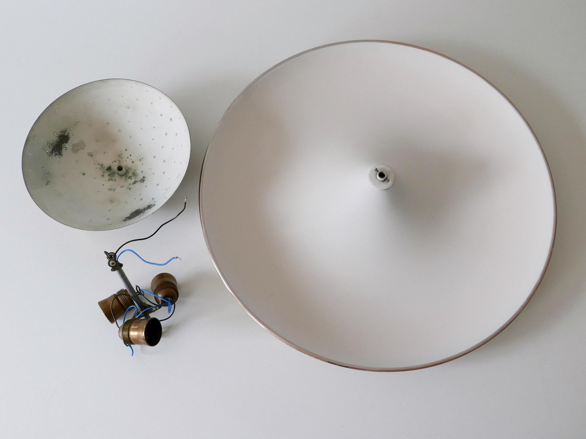 Rare & Large Mid Century Flush Mount or Sconce by Bünte Remmler Germany 1950s For Sale 13
