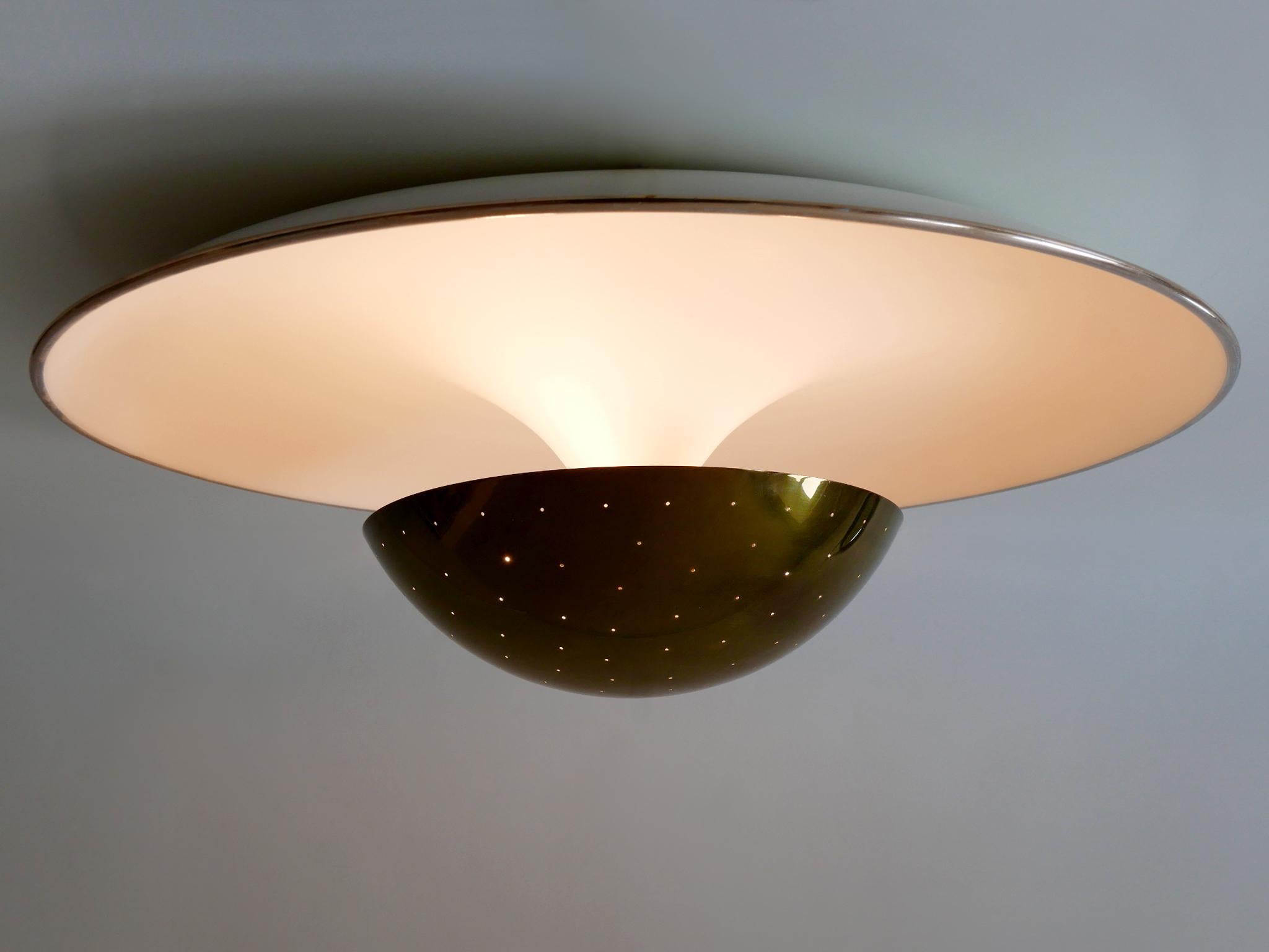 Exceptional & Large Mid Century Modern Flush Mount or Sconce Germany 1960s For Sale 1