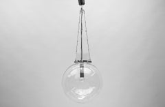 Exceptional & Large Mid Century Modern Glass Pendant Lamp, 1960s