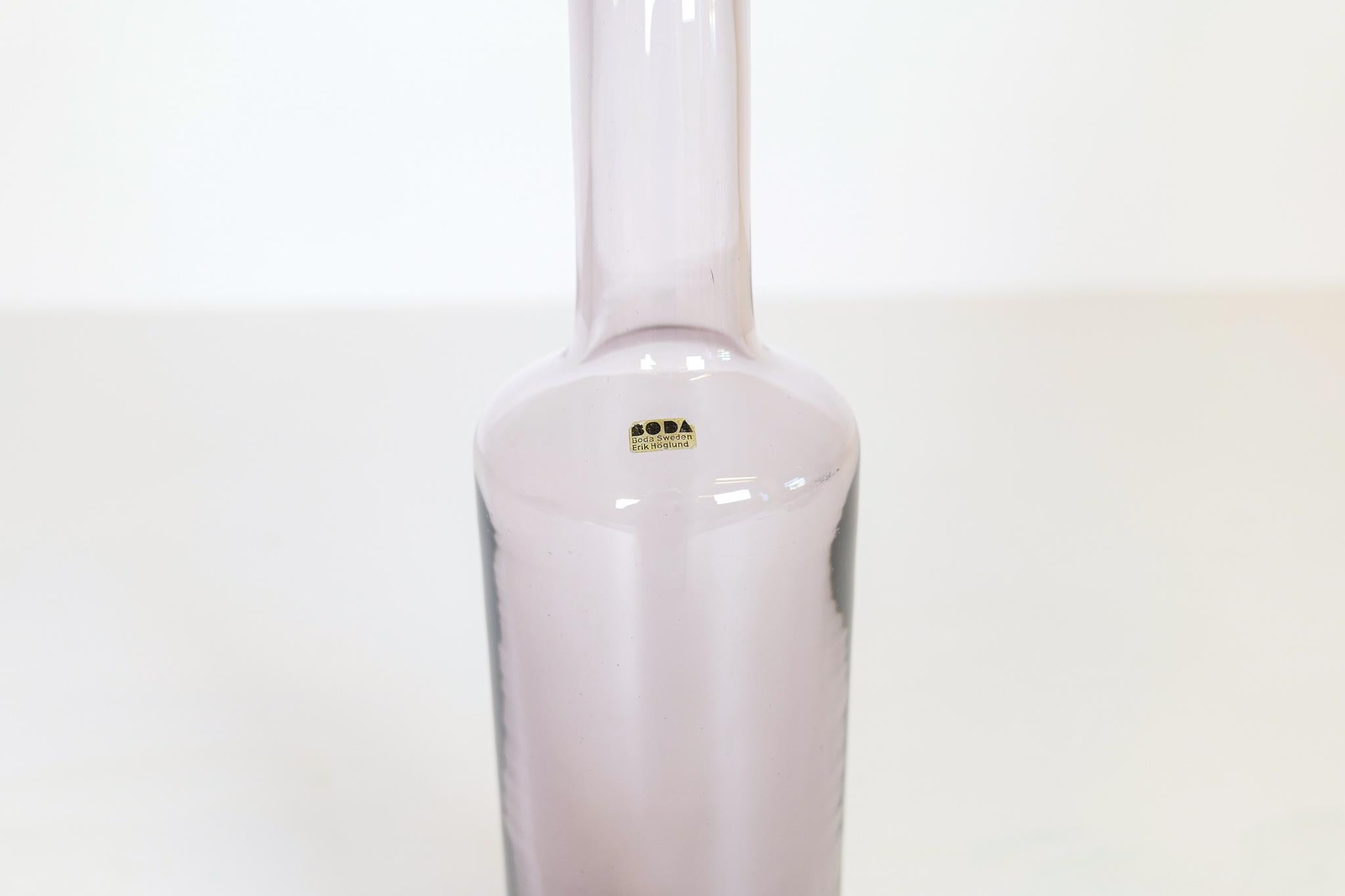 Swedish Exceptional Large Midcentury Bottle by Erik Höglund Boda, Sweden For Sale