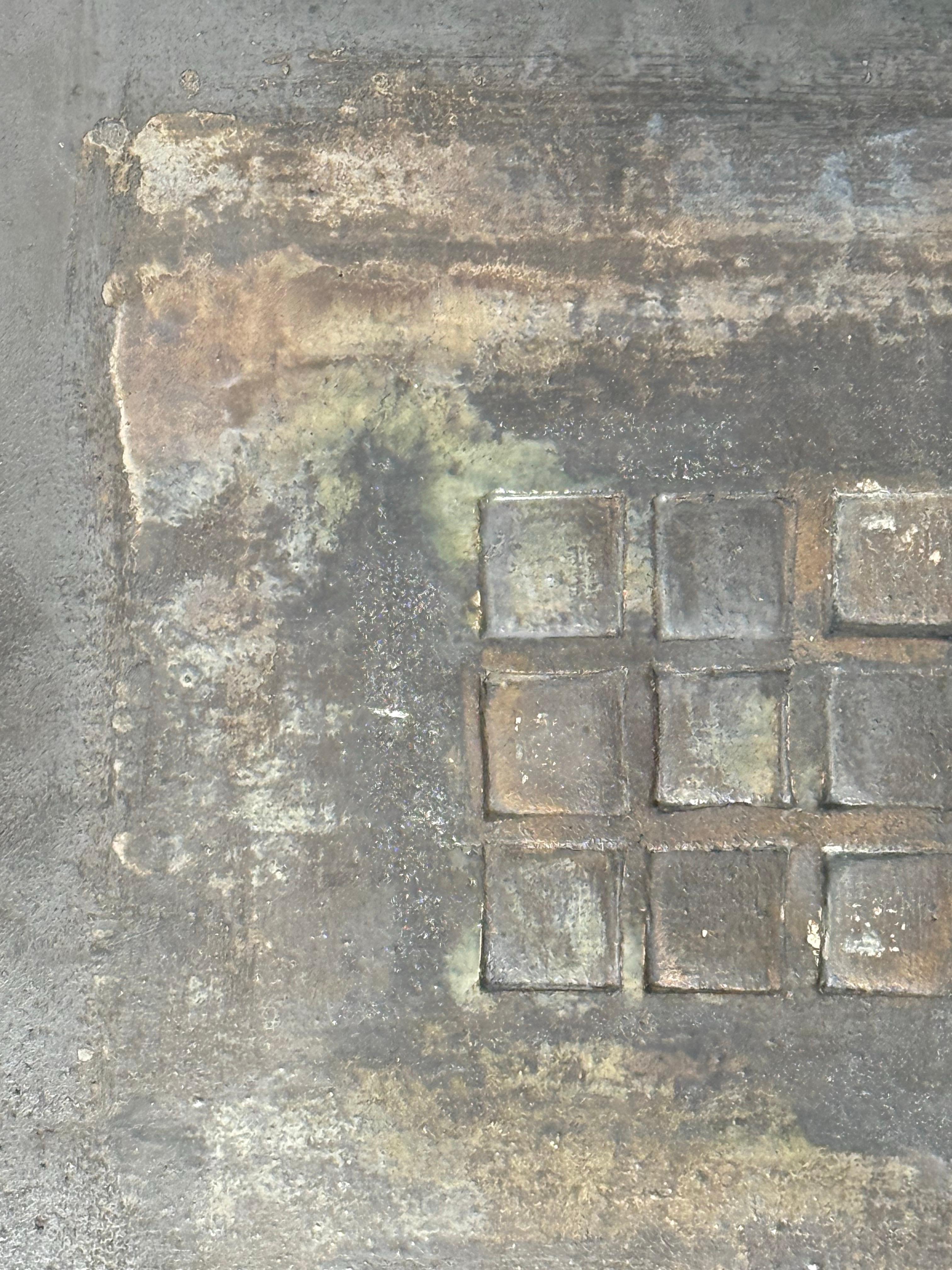 Brutalist Exceptional Large Pottery Wall Plate Contemporary Art in the style of Zbynek For Sale