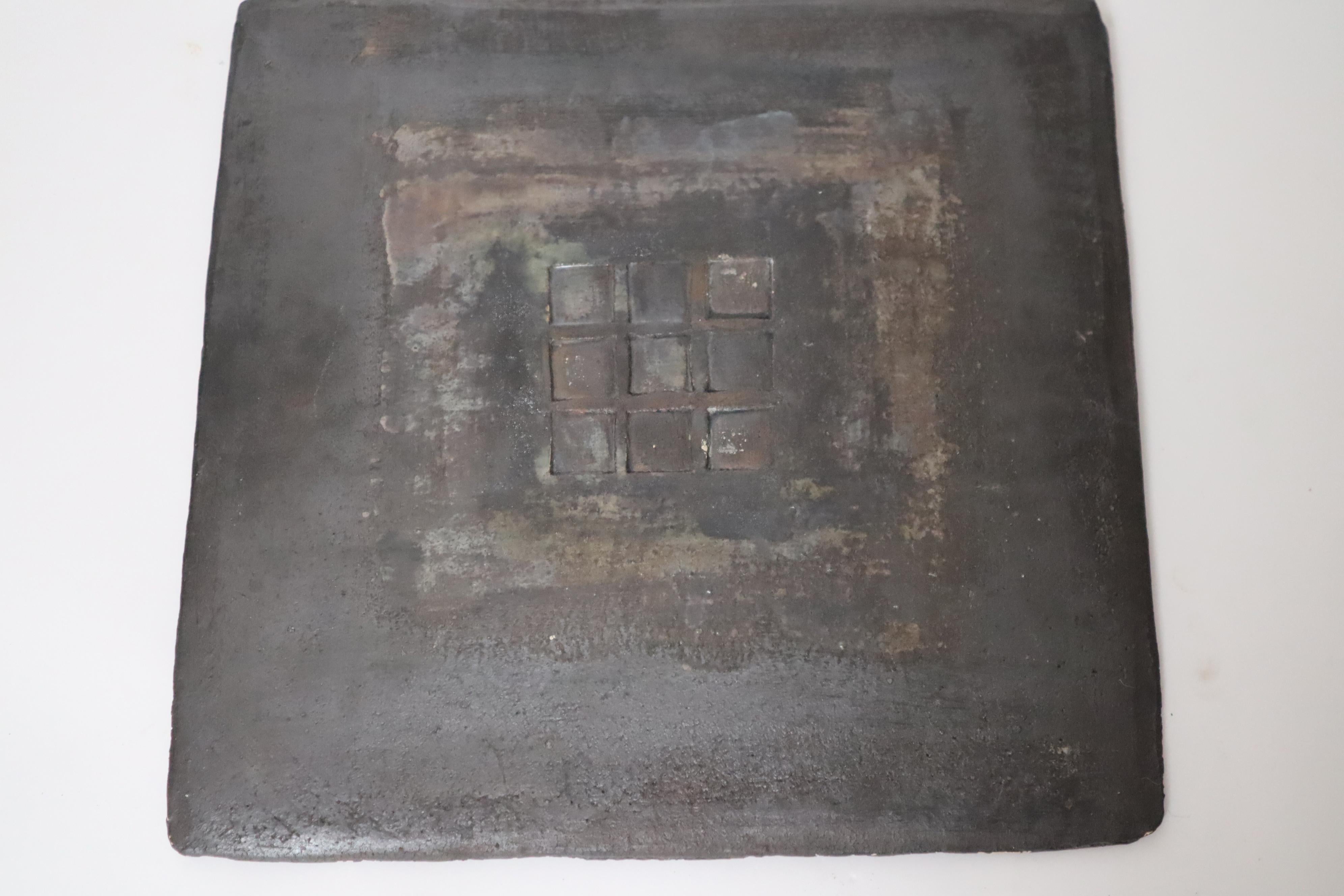 Exceptional Large Pottery Wall Plate Contemporary Art in the style of Zbynek For Sale 2