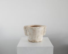 Exceptional Large Primitive Wabi Sabi 18Th C. Marble Mortar