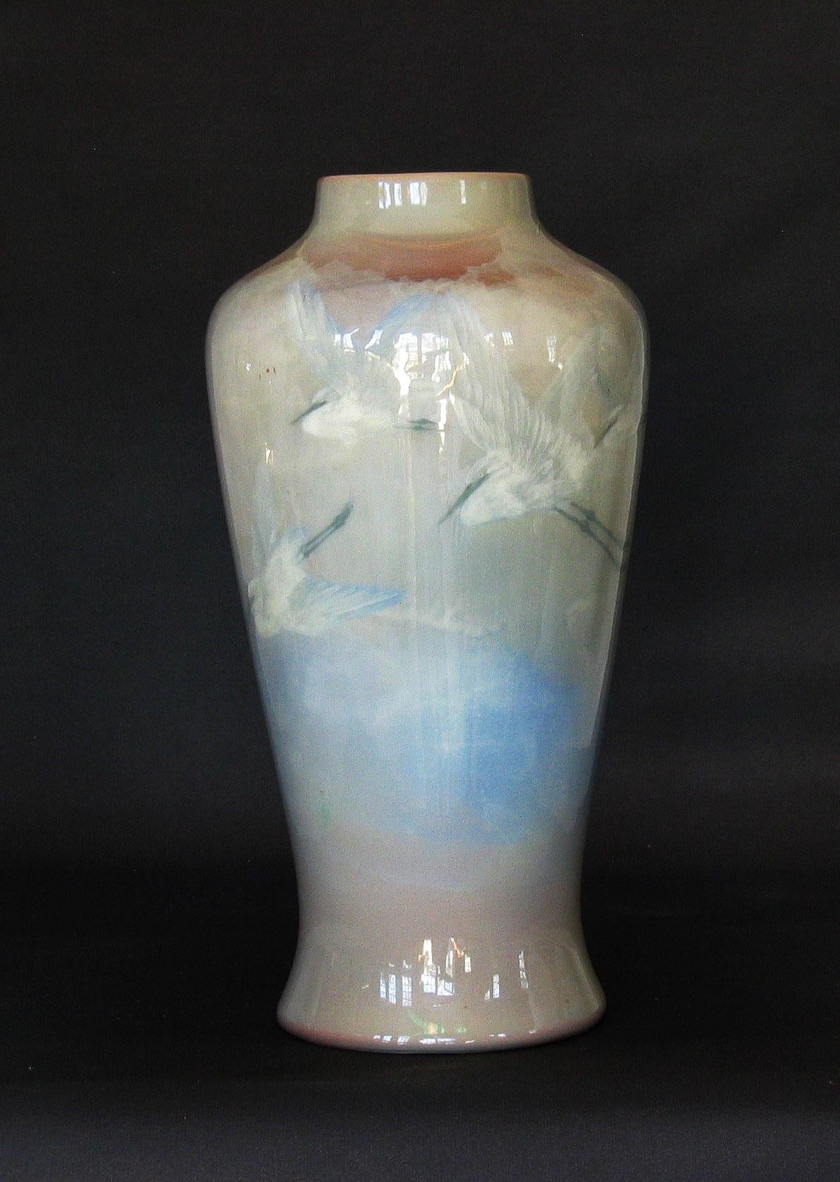 Exceptional Large Rookwood Ceramic Iris Glaze Vase 1903 Edward Timothy Hurley 3