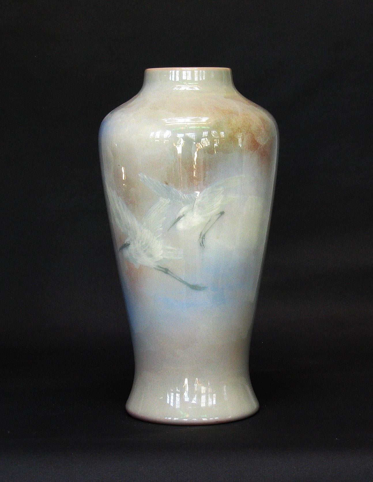 International Style Exceptional Large Rookwood Ceramic Iris Glaze Vase 1903 Edward Timothy Hurley