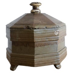 Antique Exceptional Large Swedish Limestone Tobacco Box ca 1700-1830