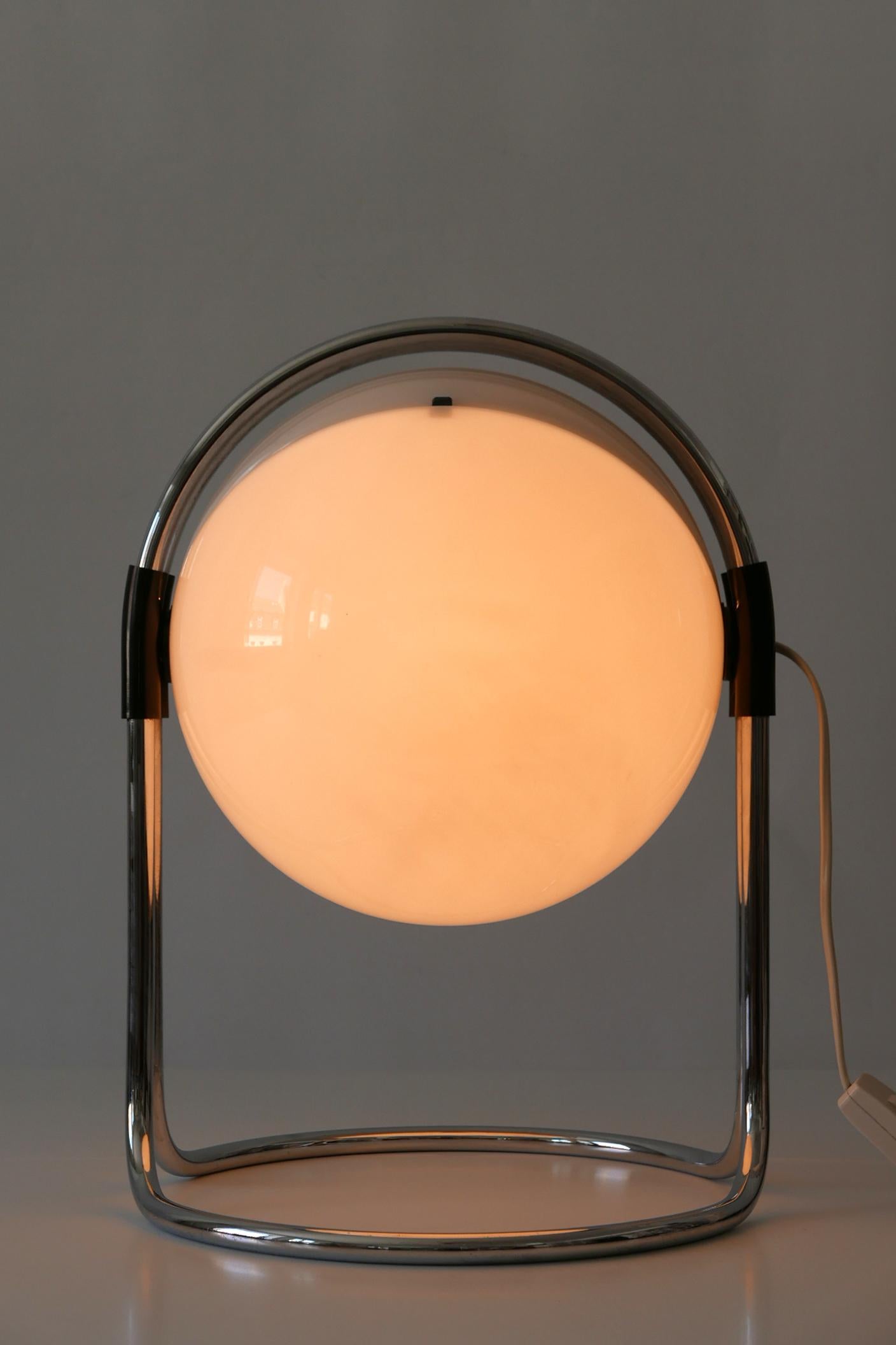 Exceptionnelle et grande lampe de table d'Andre Ricard pour Metalarte Spain 1967 en vente 8