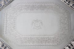 Exceptional Large Victorian Silver Tea or Drinks Tray, Sheffield, 1896