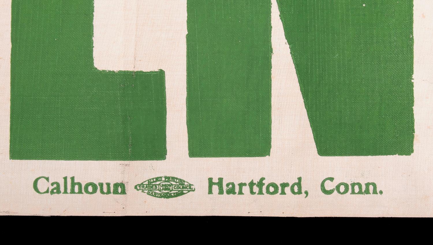 Exceptional Large Votes for Women Banner in Violet & Green, Made in Hartford, CT In Good Condition In York County, PA