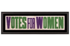 Exceptional Large Votes for Women Banner in Violet & Green, Made in Hartford, CT