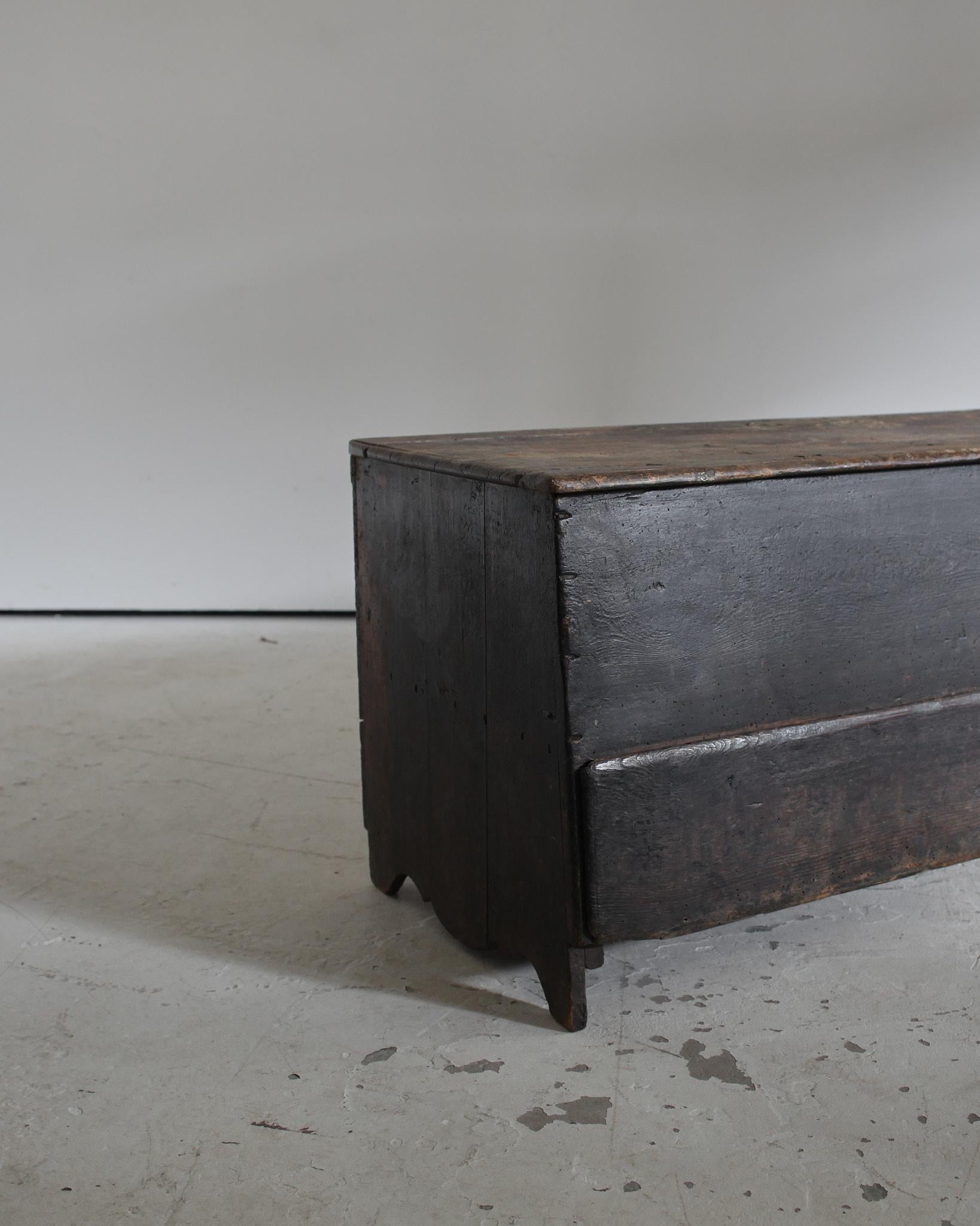 Exceptional Late 18Th C. Catalan Mountain Coffer/Hall Bench Wabi Sabi  2