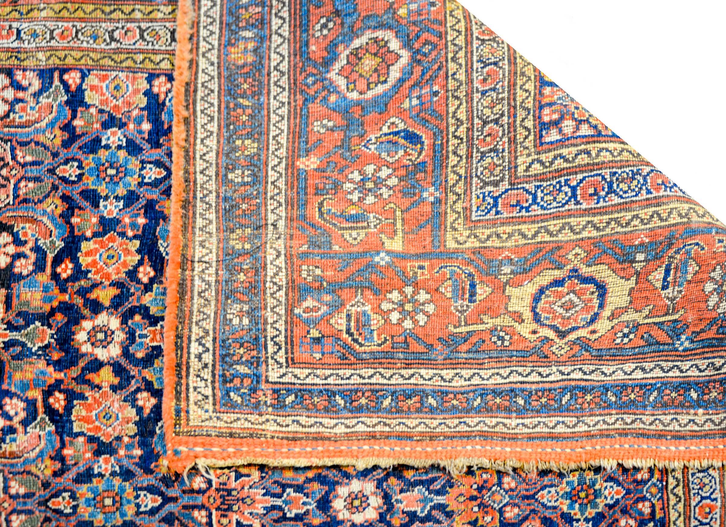 Vegetable Dyed Exceptional Late 19th Century Bidjar Rug For Sale