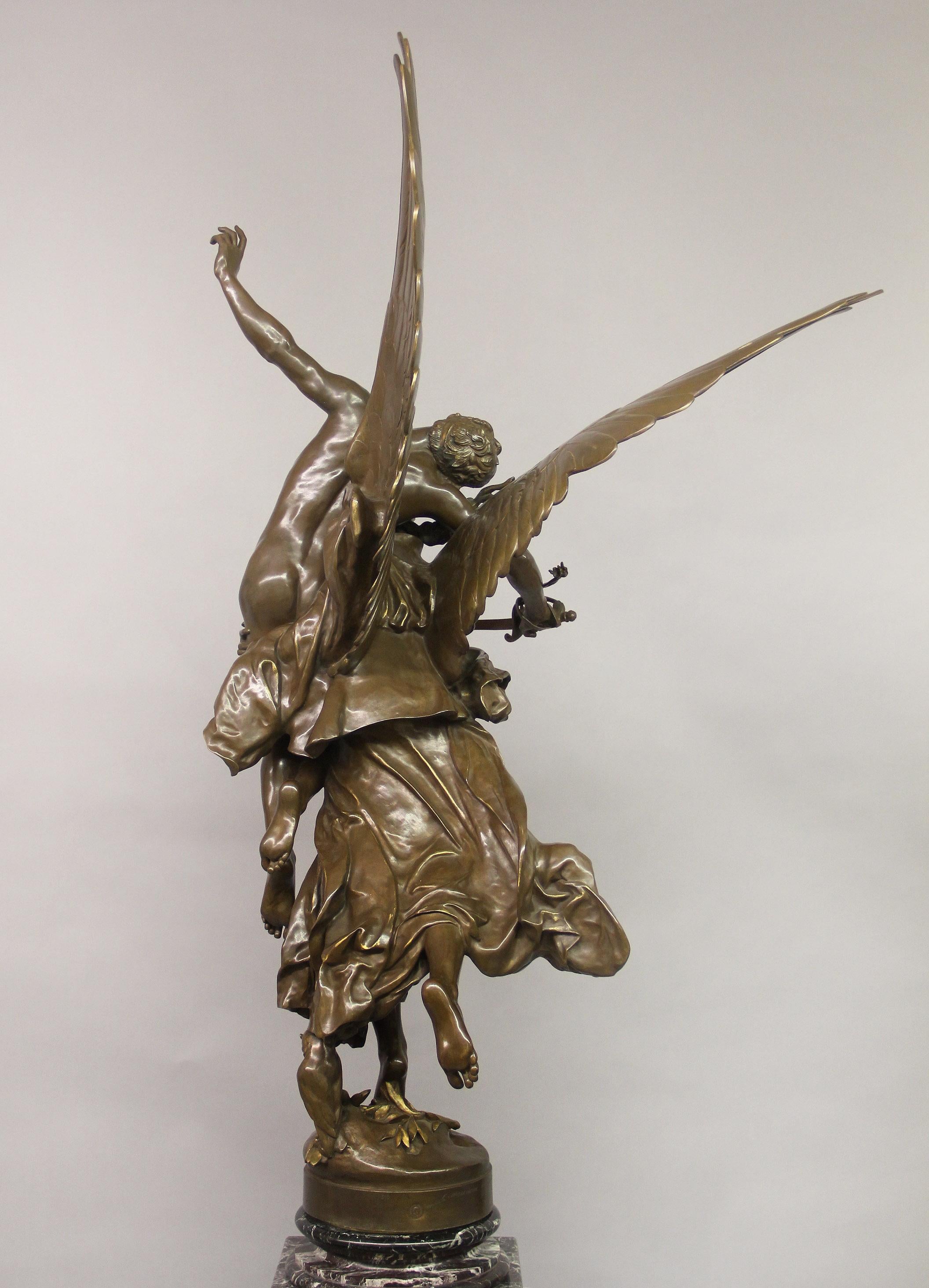 Gilt Exceptional Late 19th Century Bronze “Gloria Victis” by Mercié and Barbedienne
