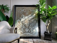 Exceptional Late 19th Century Etched & Beveled Victorian Pub Mirror