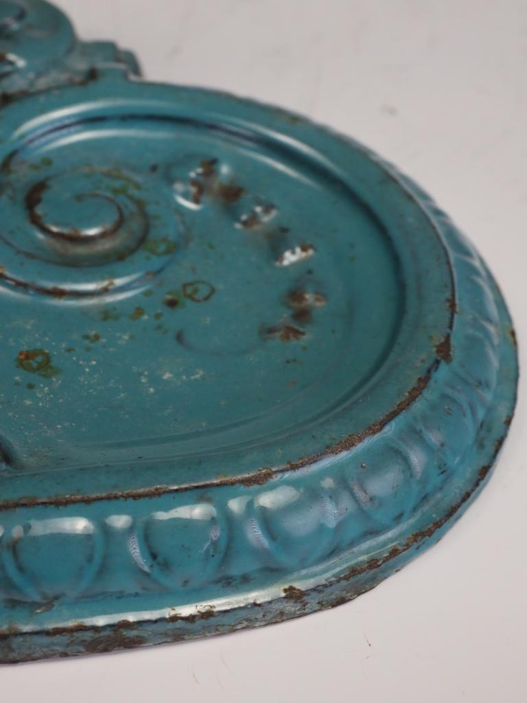 Außergewöhnlicher französischer Stabständer aus Gusseisen mit grüner Emaille aus dem späten 19. im Angebot 8