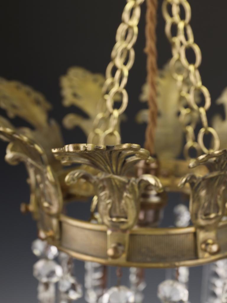 Exceptionnelle lampe à suspension Crown of Light de la fin du XIXe siècle, de style Grand Tour, avec cristaux taillés en vente 5
