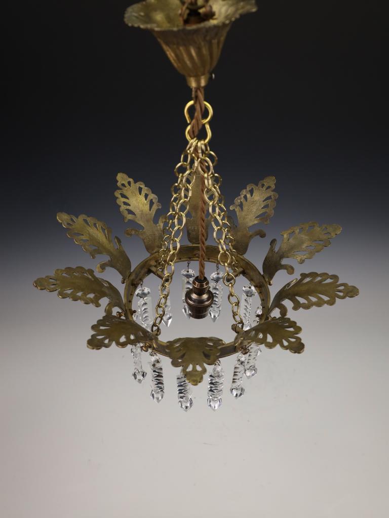 Exceptionnelle lampe à suspension Crown of Light de la fin du XIXe siècle, de style Grand Tour, avec cristaux taillés en vente 8