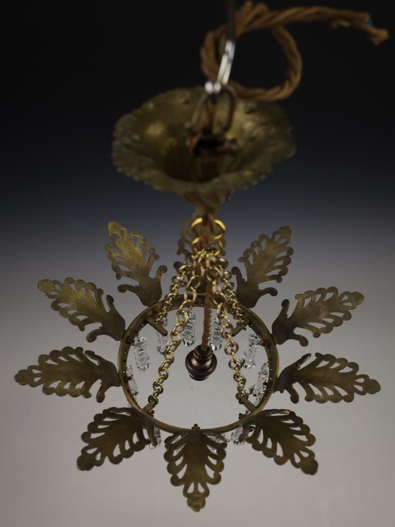 Exceptionnelle lampe à suspension Crown of Light de la fin du XIXe siècle, de style Grand Tour, avec cristaux taillés en vente 9